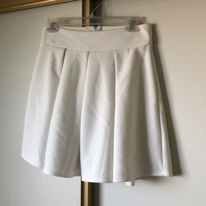 Zip Up White Mini Skirt